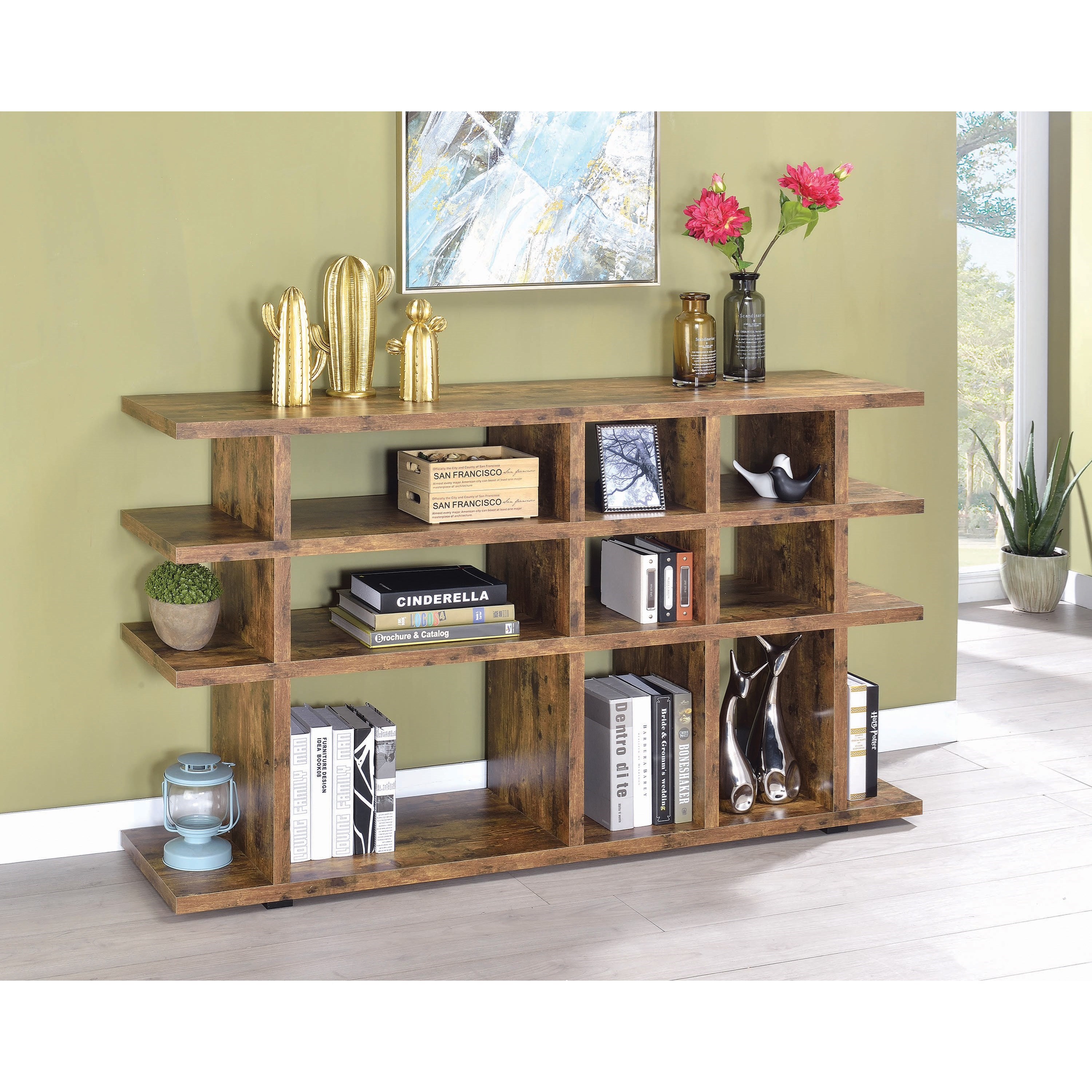 Modern deals rustic bookcase